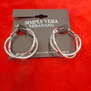 Simply Vera Vera Wang Twisted Silver Earrings